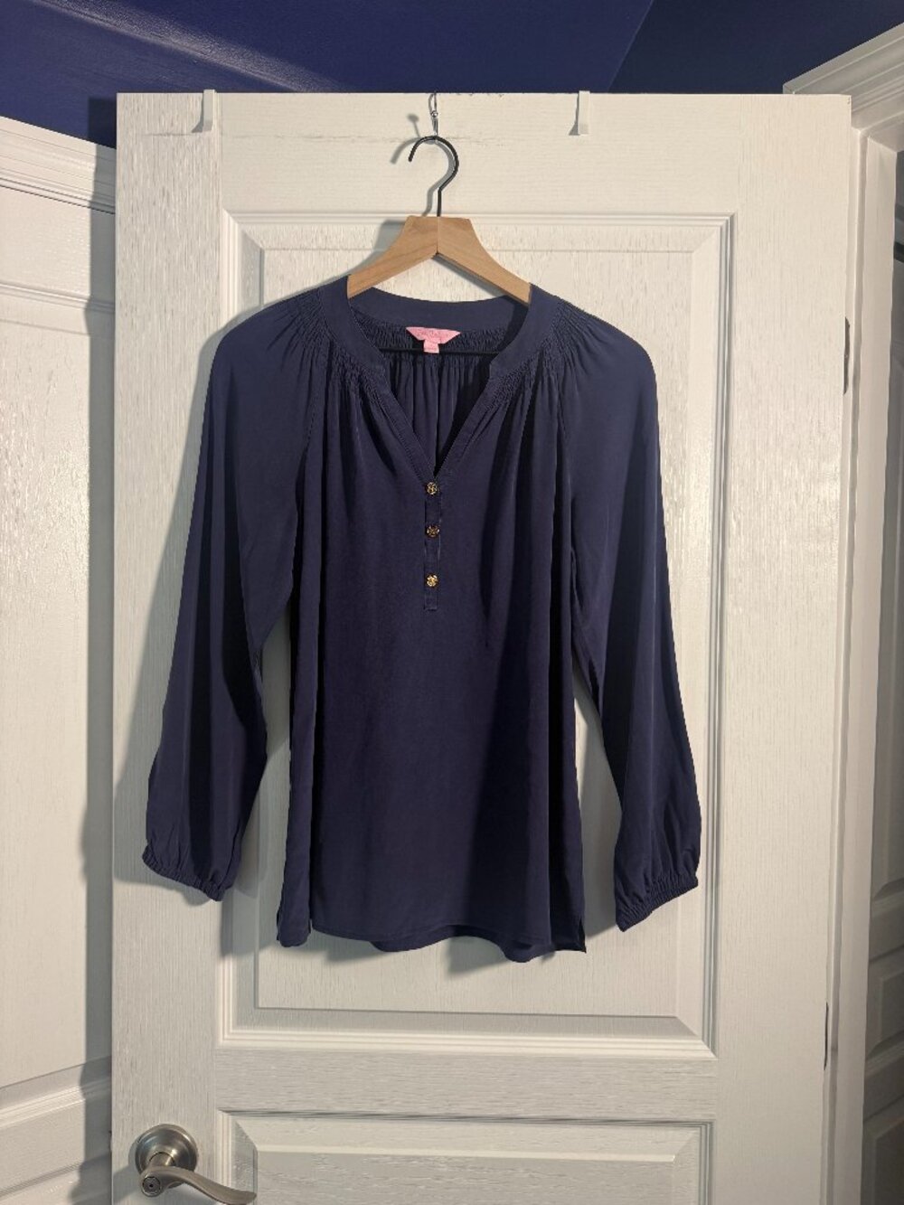 EUC - Lily Pulitzer - Navy Blue Dress Top - Size Small
